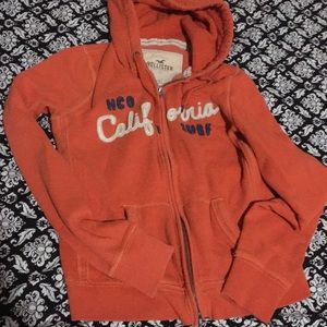 Hollister orange sweatshirt